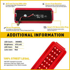 Red Interior Door Panel Light Reflector for Ford Super Duty F250 F350 (1999–2007)