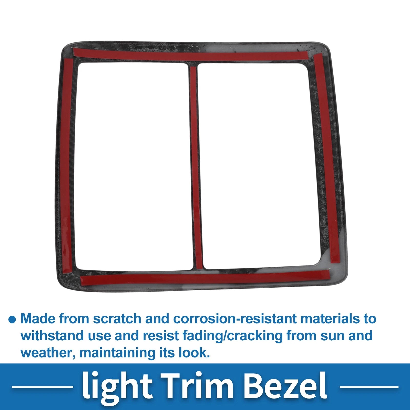Front Row Headlight Trim Bezel for Toyota Tacoma (2016–2023) Carbon Fiber Black