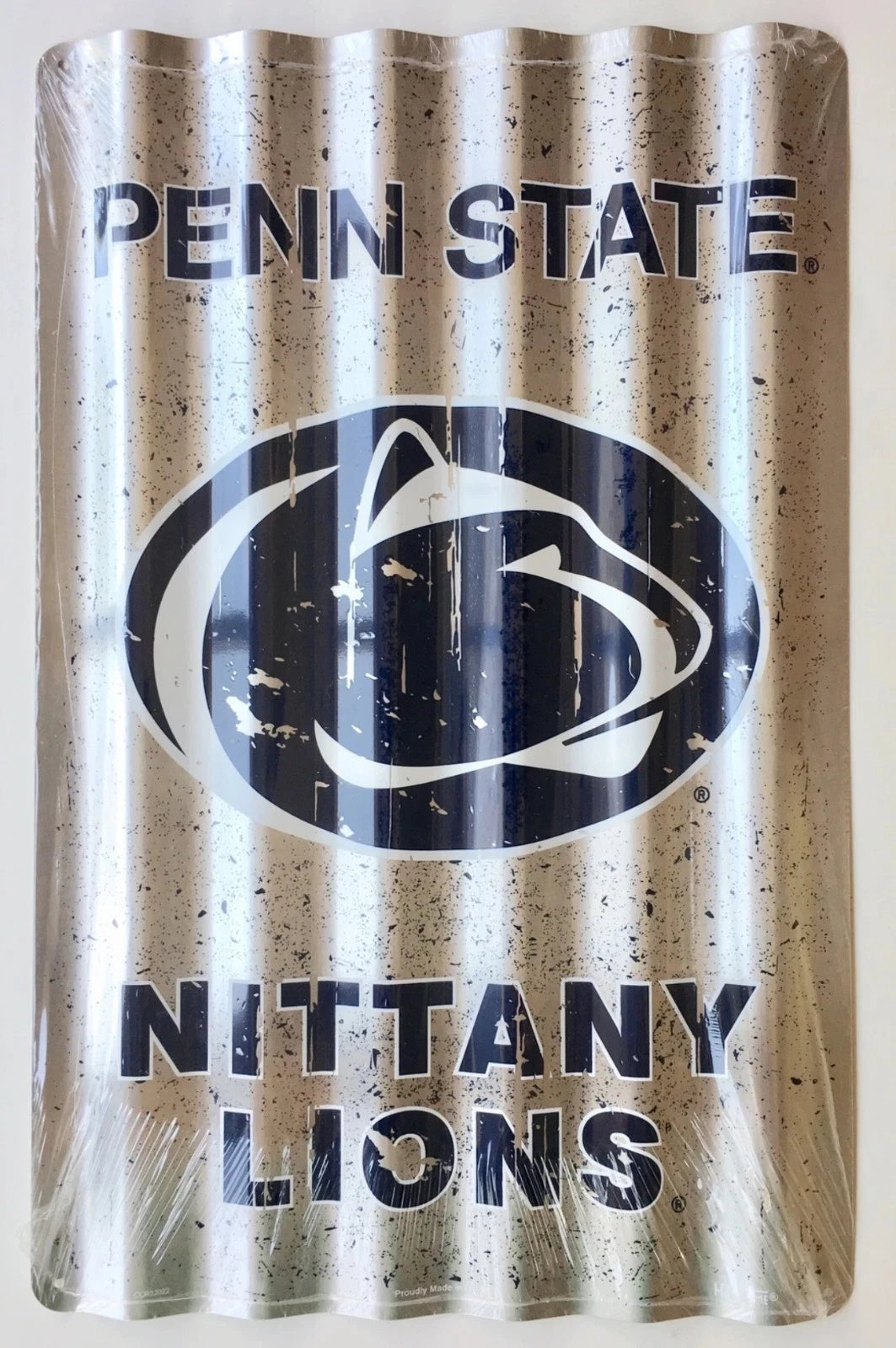Corrugated Metal Sign for Penn State Nittany Lions (12" x 18")