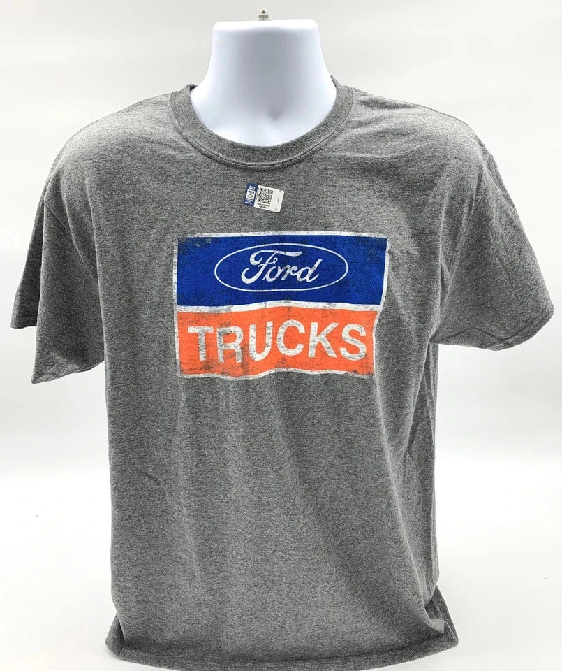 Gray T Shirt Ford Trucks Logo for Ford F250 Powerstroke (2003–2022)