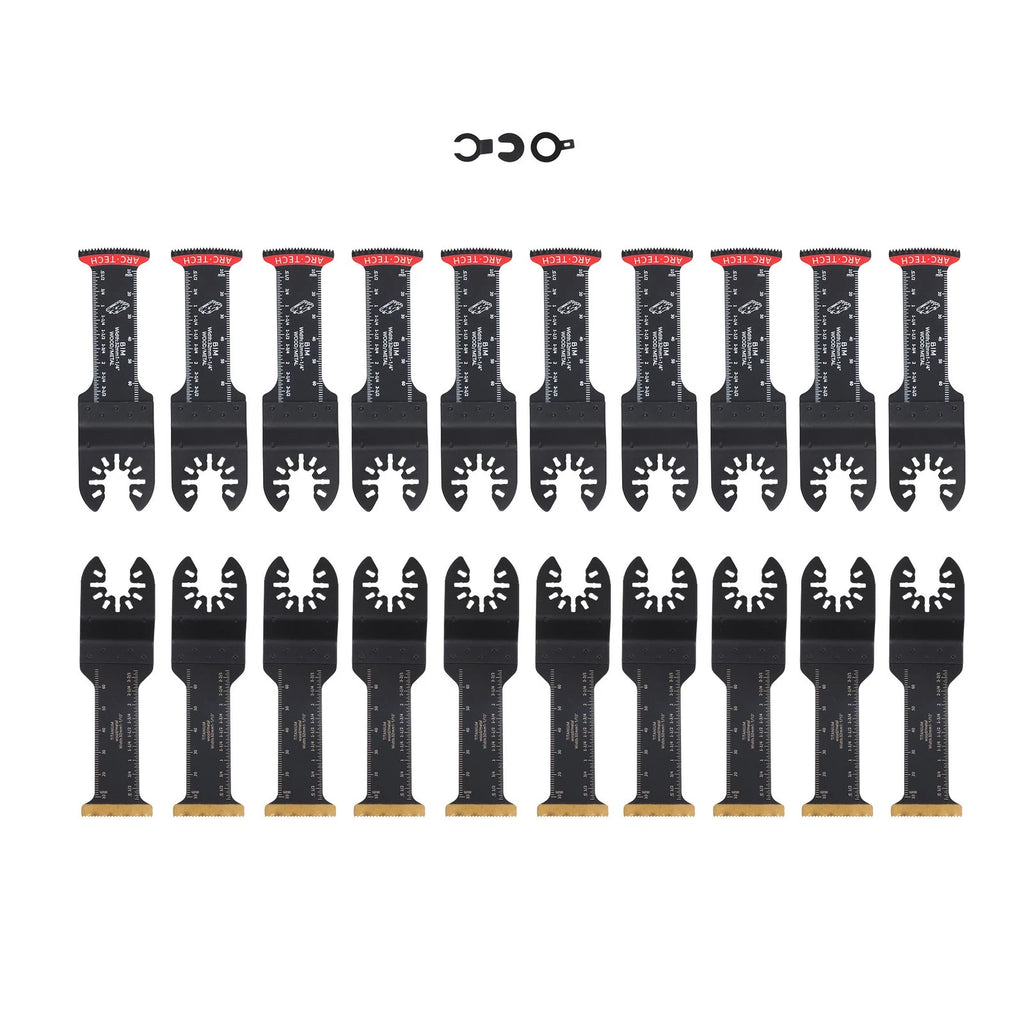 20 Pack Extra Long Titanium Oscillating Saw Blades for Multitools