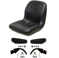 Black High Back Seat with Flip Up Arm Rests for Cub Cadet (Replaces 01004834)