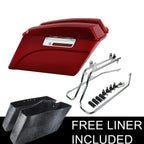Red Hard Saddlebags & Conversion Bracket for Harley Softail Fatboy (1984–2017)