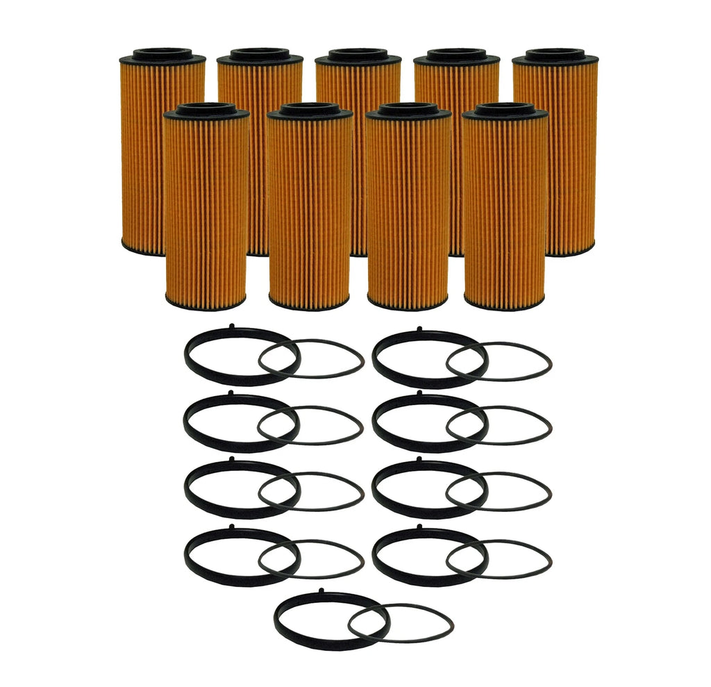 Set of 9 Engine Oil Filters for Audi Porsche Volkswagen V6