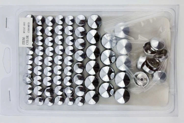 Chrome Bolt Toppers Caps for Harley Davidson Dyna Glide (1991–2012)