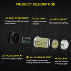 2X AUXITO 3157 3156 LED Bulbs for Various Vehicles (EXC)
