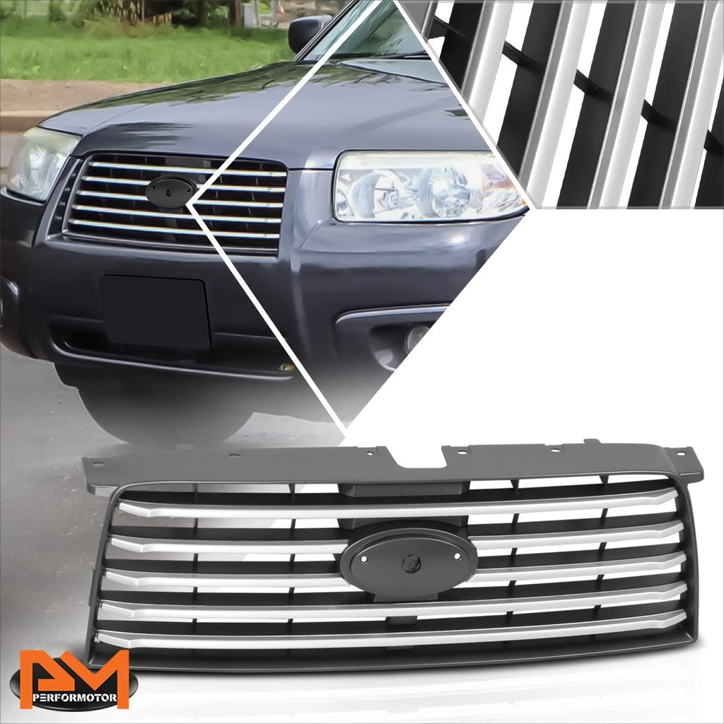 Front Bumper Grille for Subaru Forester (2006–2008) w/Badge Slot