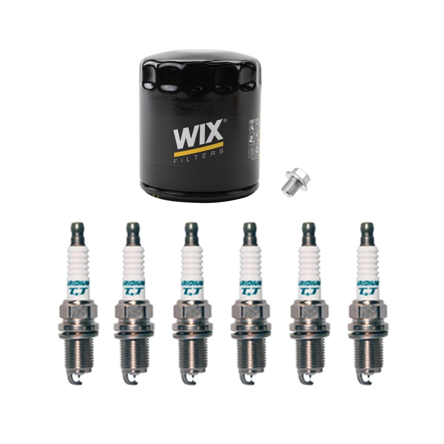 Wix Engine Oil Filter & Denso Spark Plug Kit for 4Runner T100 Tacoma Tundra (1995–2004)