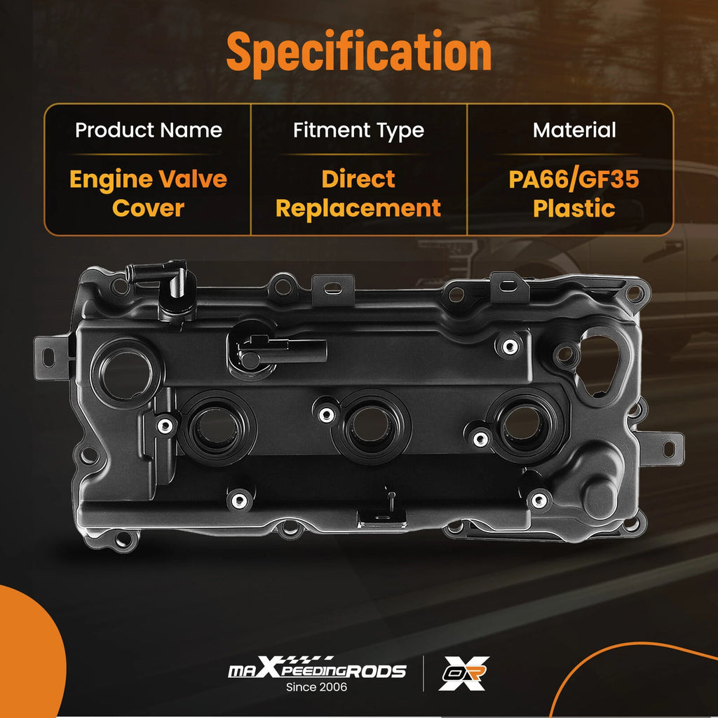 2X Valve Cover with Gasket & Oil Cap for Nissan Altima Pathfinder (2007–2014)