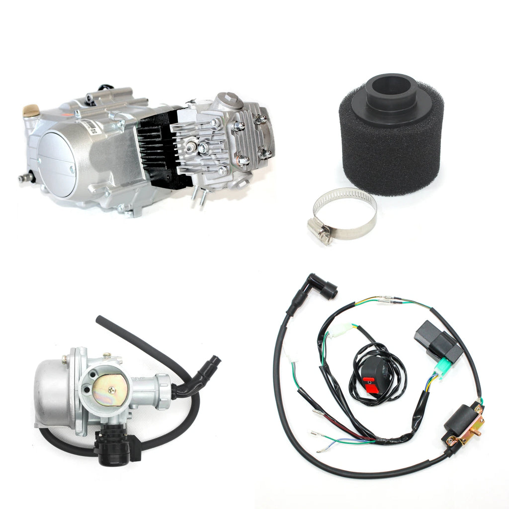 BT 125cc Kick Start Engine Motor with Wiring Kit & Carburetor for PIT PRO