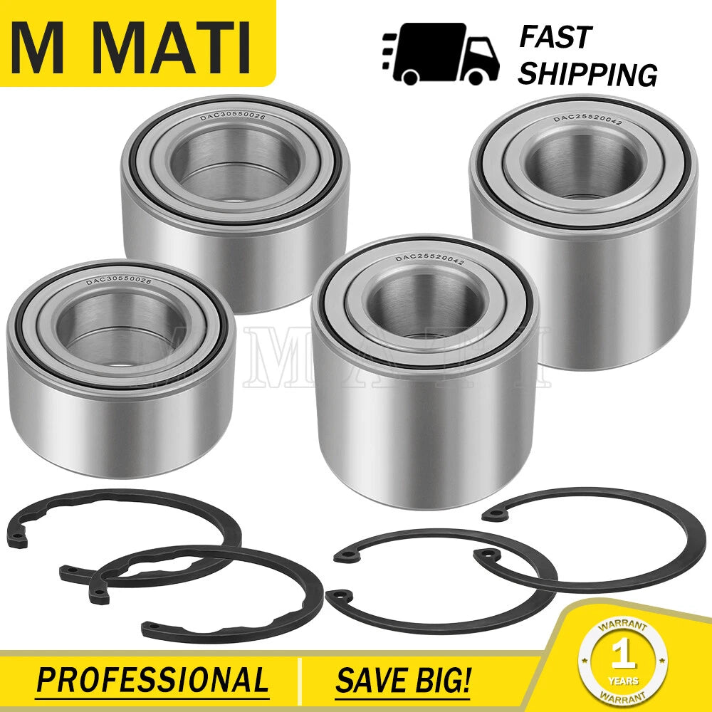 Front Rear Wheel Bearings Seals Kit for Kawasaki Brute Force 650 4x4i (2006–2013)