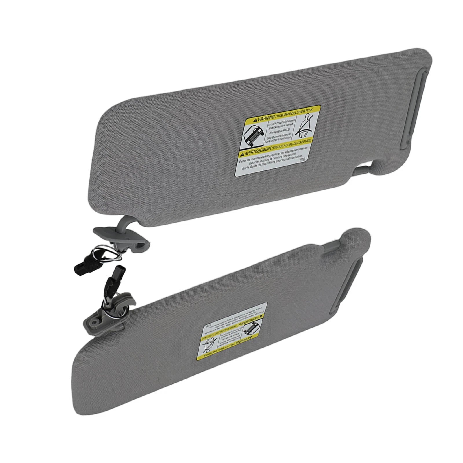Pair Gray Sun Visors for Mazda CX-9 (2010–2015) TDY169320