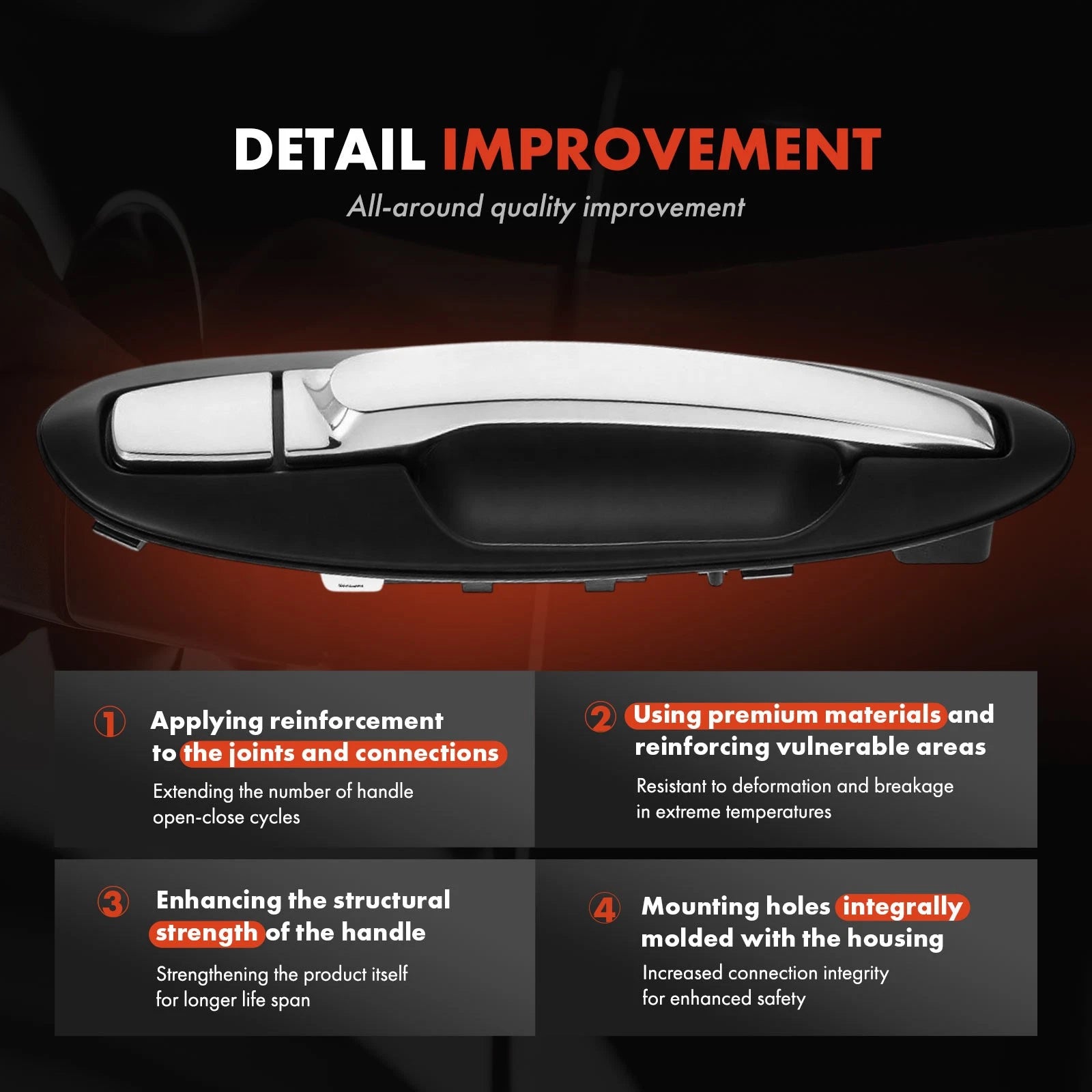 Rear Right Exterior Door Handle for Hyundai Sonata (2002–2005)