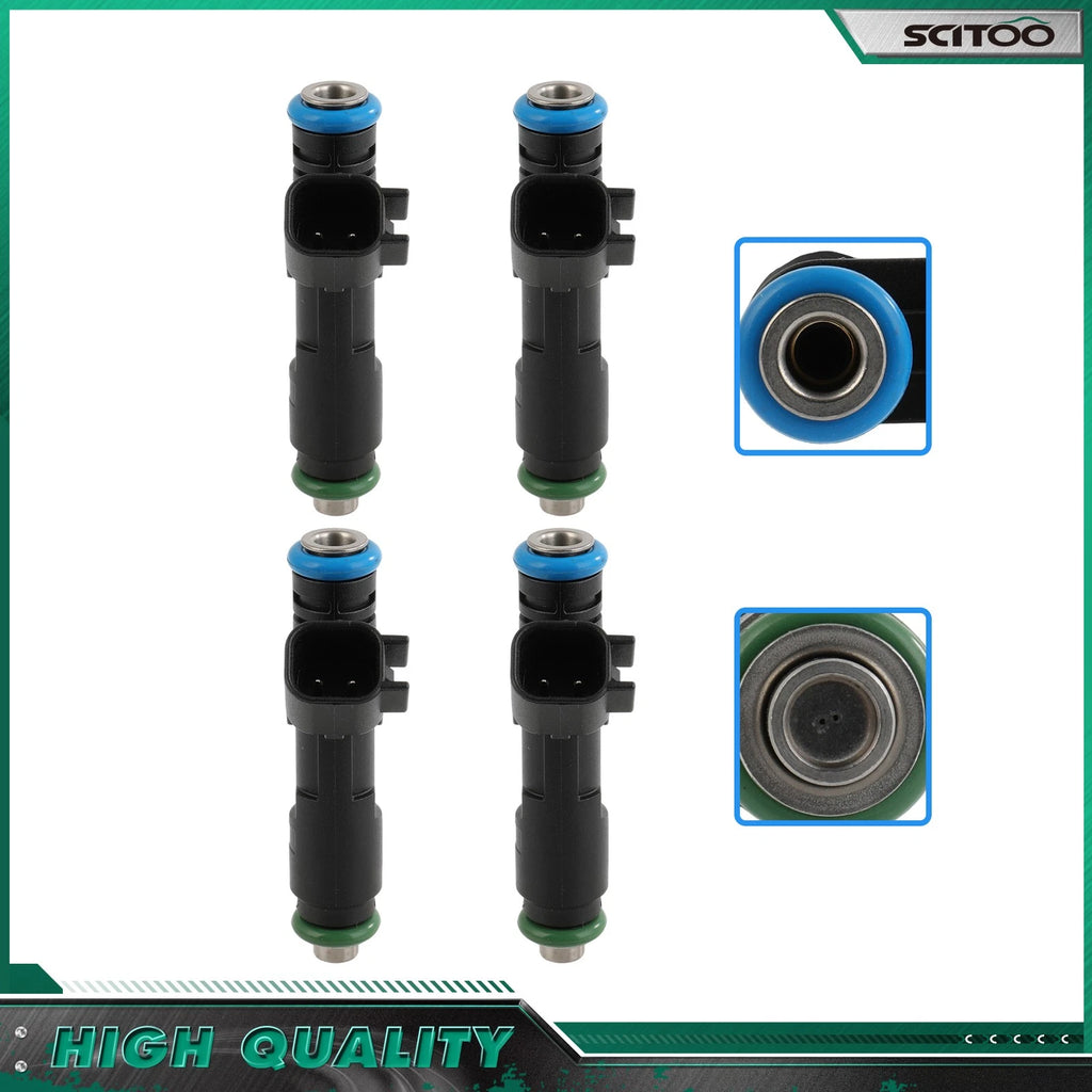 Set of 4 Fuel Injectors for Jeep Cherokee (2016–2023) Chrysler 200 (2015–2016) 2.4L