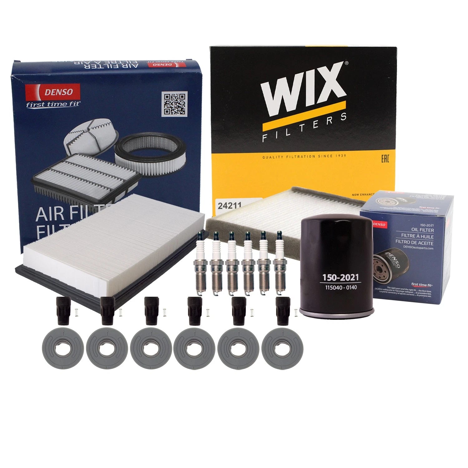 Tune Up Kit with 6 NGK Spark Plugs & Boots for Ford Explorer Flex MKS MKT Taurus
