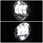 Chrome Clear LED Fog Lights for Jeep Wrangler JL Gladiator (2018–2026)