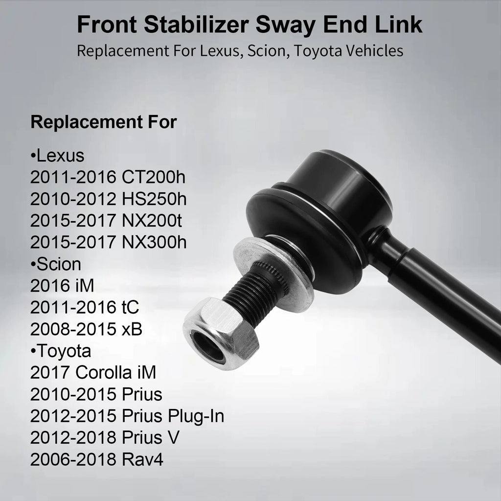 2X Front Sway Bar End Links for Toyota RAV4 Prius Scion xB (2010-2020)