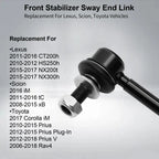 2X Front Sway Bar End Links for Toyota RAV4 Prius Scion xB (2010-2020)