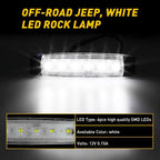 10X White LED Rock Lights for Jeep (Offroad Truck UTV ATV)