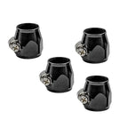 4 x Black Aluminum AN8 Hex Hose Clamps for Universal Connection Fitting