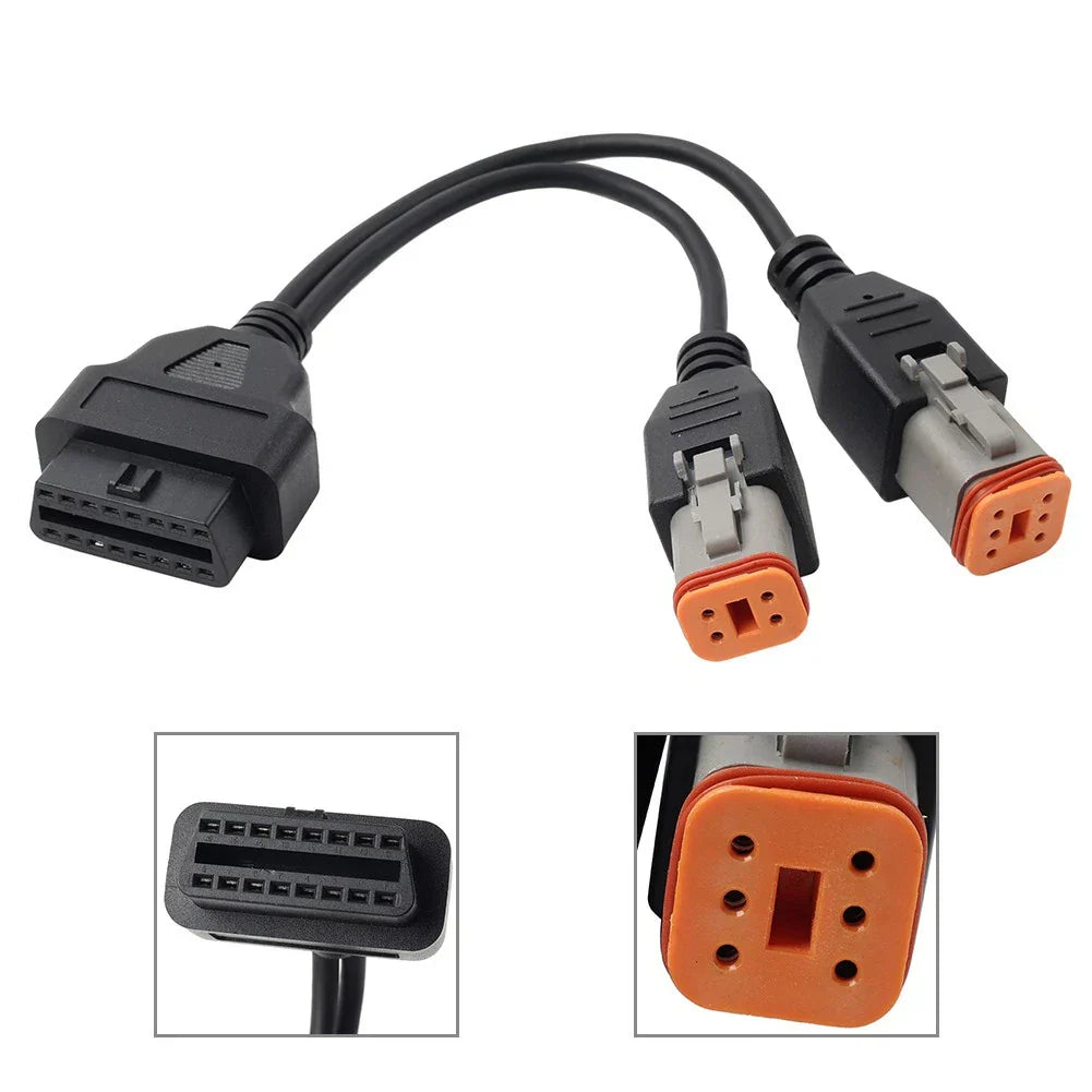 6 Pin 4 Pin to OBD2 Adapter Cable for Harley Motorcycle