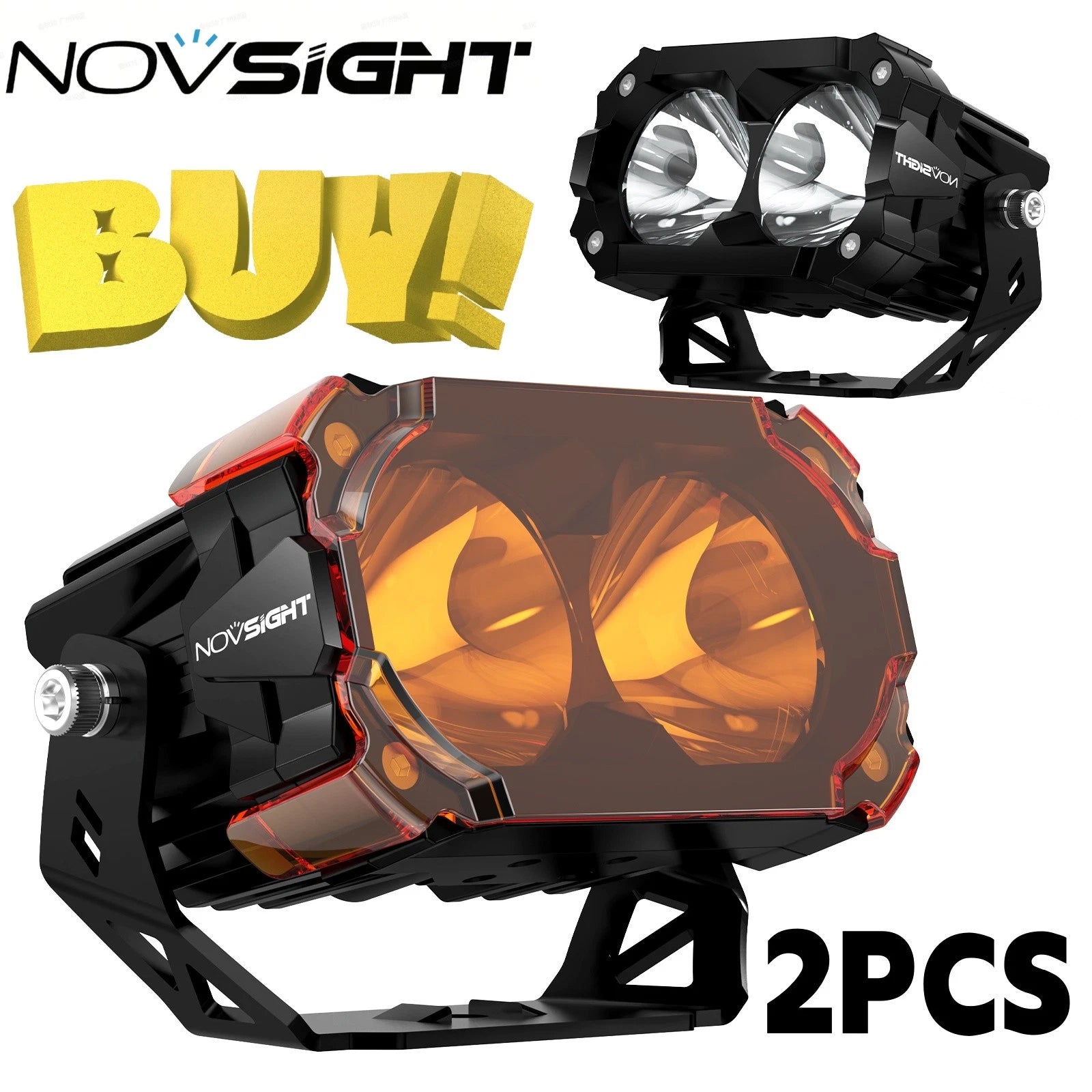 2X 4.5" LED Pod Work Light for Jeep ATV UTV (2010–2023)