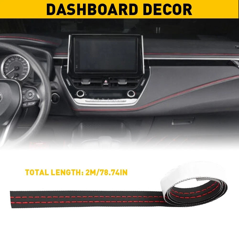 2M PU Leather Dashboard Trim Sticker for