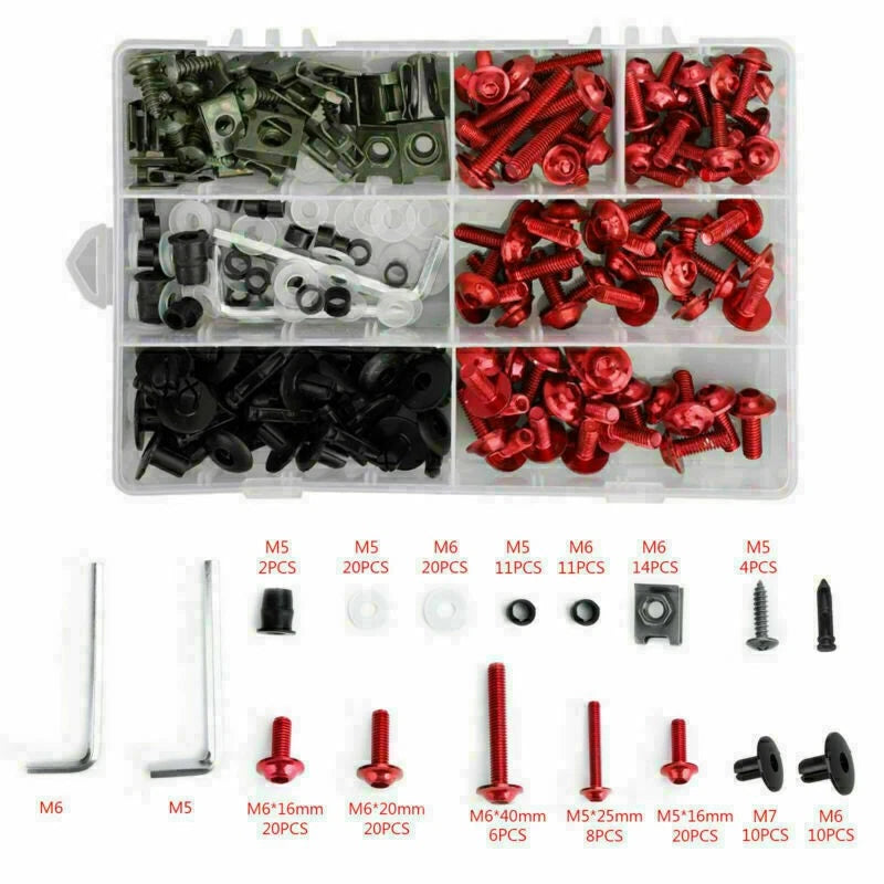 Fairing Bolt Kit for Honda CBR900RR/1000RR CBR1100XX (1993–2007)