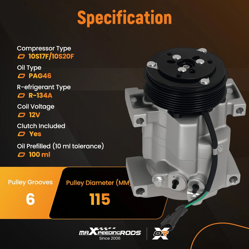 AC Compressor for Cadillac DeVille Seville 4.6L V8 (2000-2005)