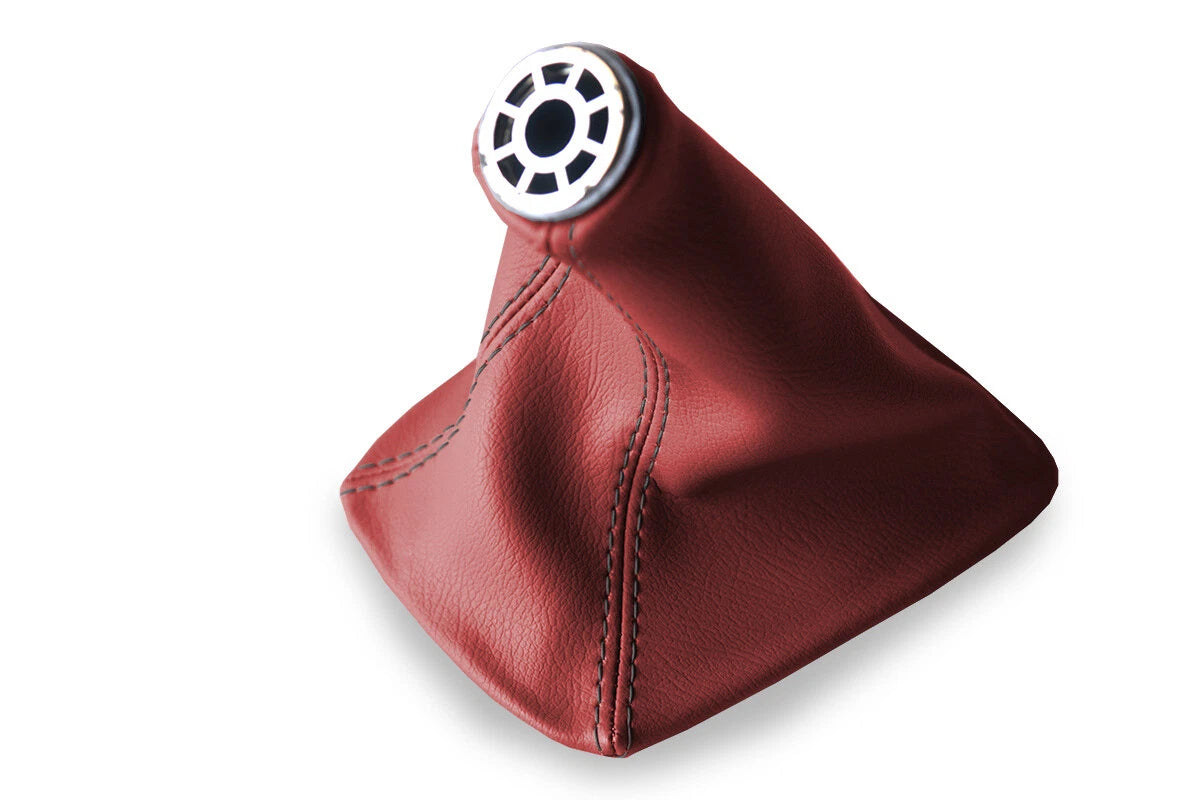 Leather Manual Shift Boot Cover for Toyota Celica (2000–2005) Red Black Stitch