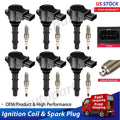Set of 6 Ignition Coils and Spark Plugs for Mercedes CLK350 CLK550 (2003–2009)
