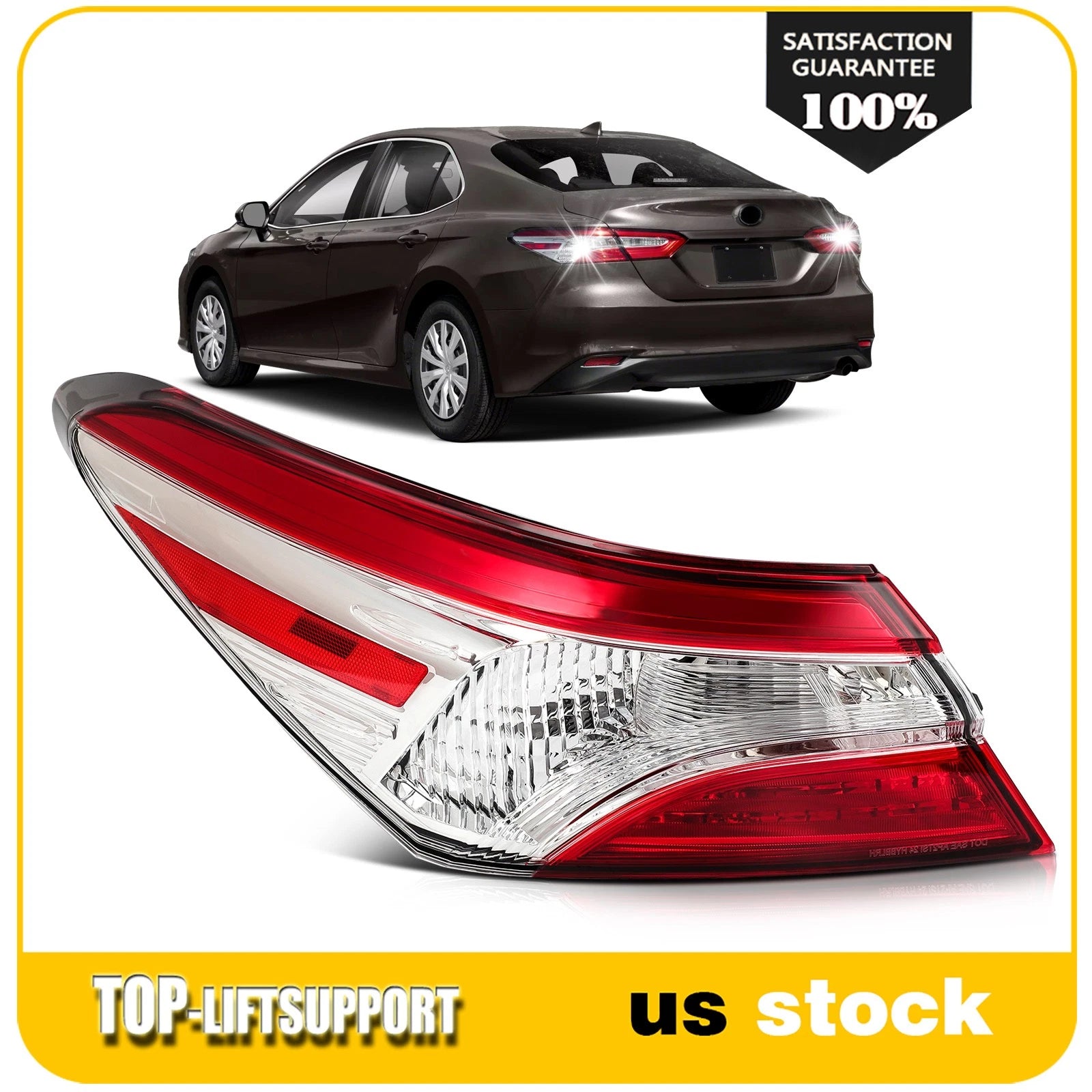 Tail Light Assembly for Toyota Camry (2018–2020) Left Driver Side Red