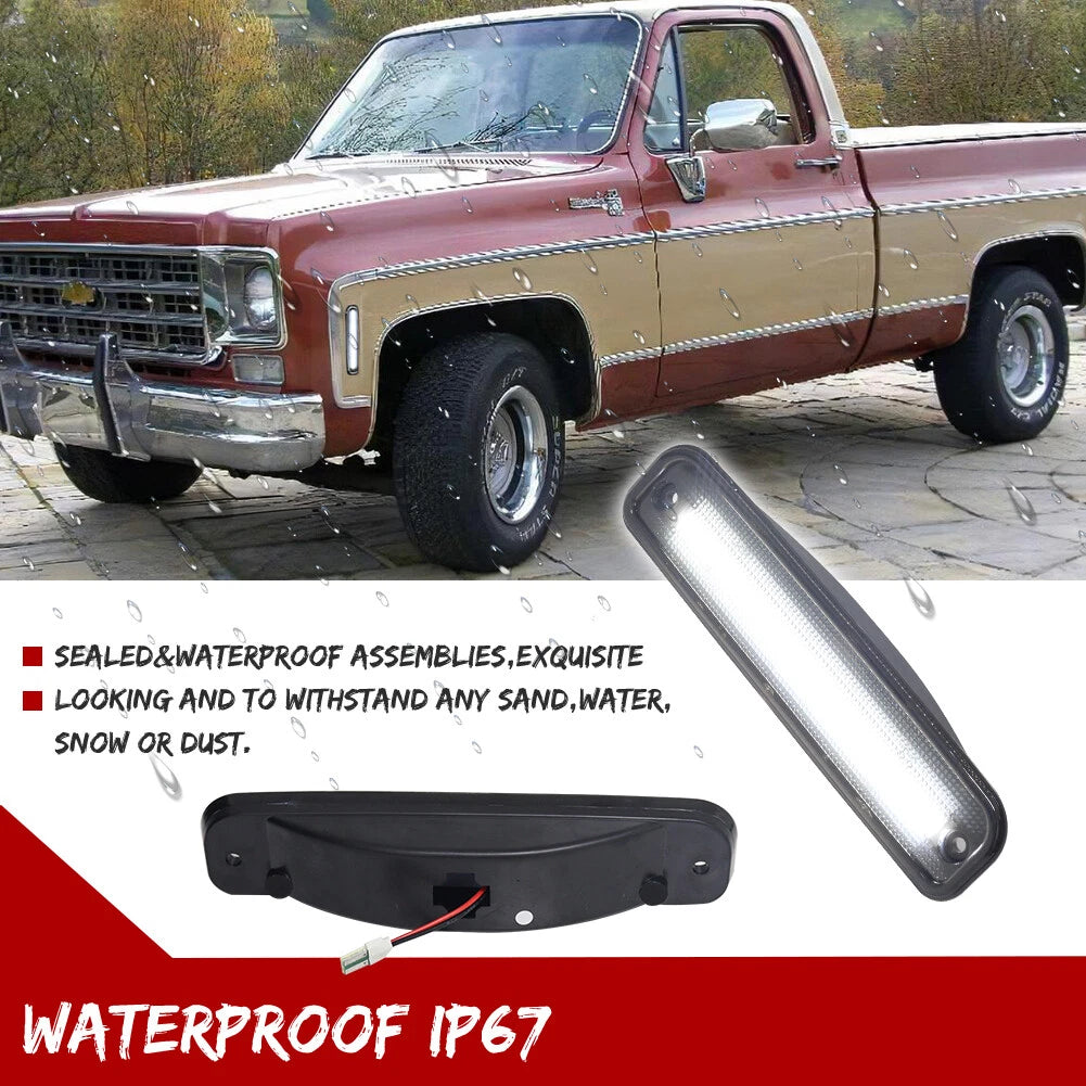 Smoked LED Side Marker Lights for GMC Chevy Pickup Blazer Suburban Jimmy (1973–1980)