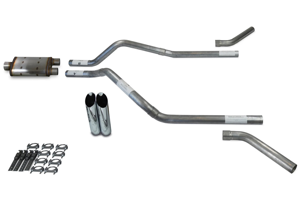 Dual Exhaust Kit for Chevy Blazer (1992–1994) - 2.5" with Slash Tips