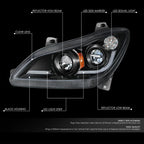 Full LED 3D Light Bar Headlight Assembly for Kenworth T680 (2022–2025)