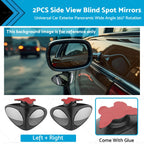 2X Panoramic Door Side Rear View Mirror for Toyota