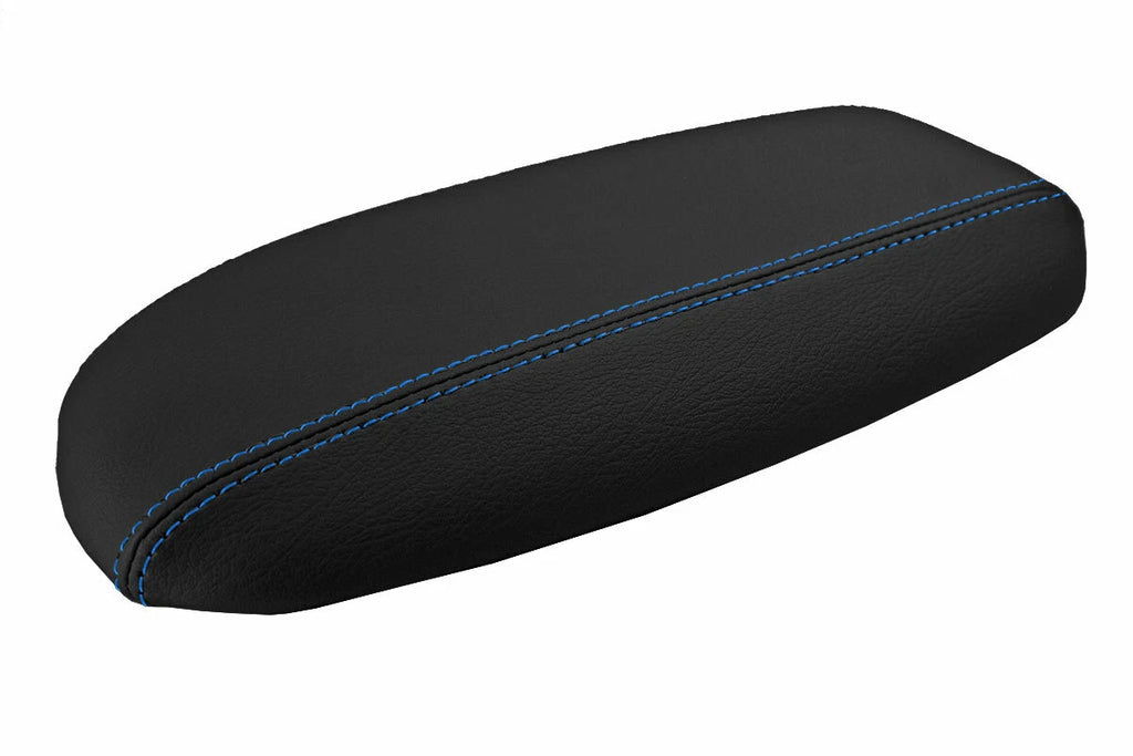Console Lid Pull Over Cover Leather for Ford Mustang (1994–2004) Blue Stitch