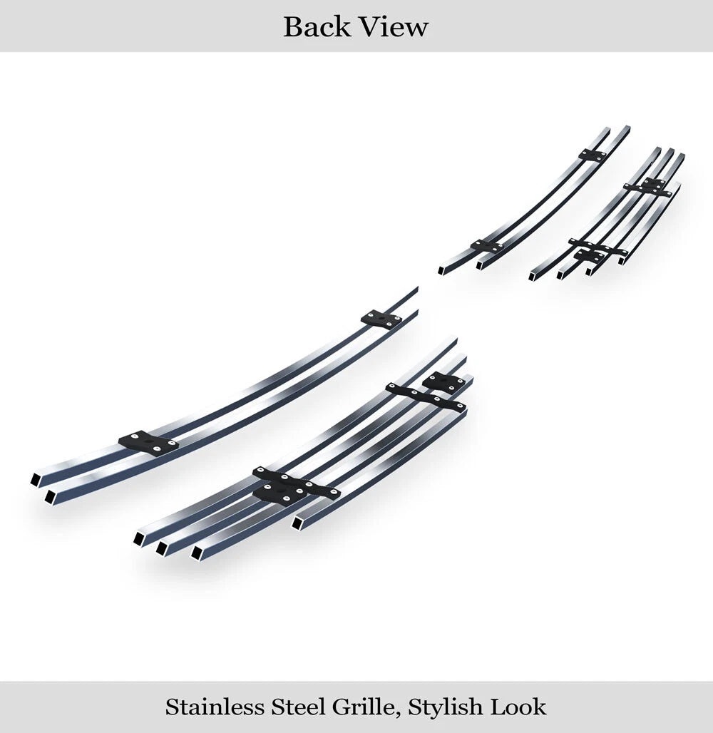 Fog Light Cover for Honda Accord Sedan (2016–2017) Stainless Silver Billet Grille