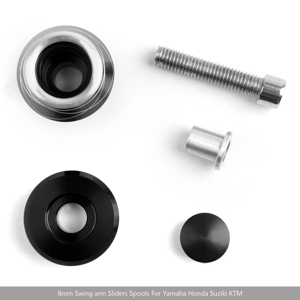 Pair 8mm CNC Swingarm Spools for Suzuki Honda (Fits )