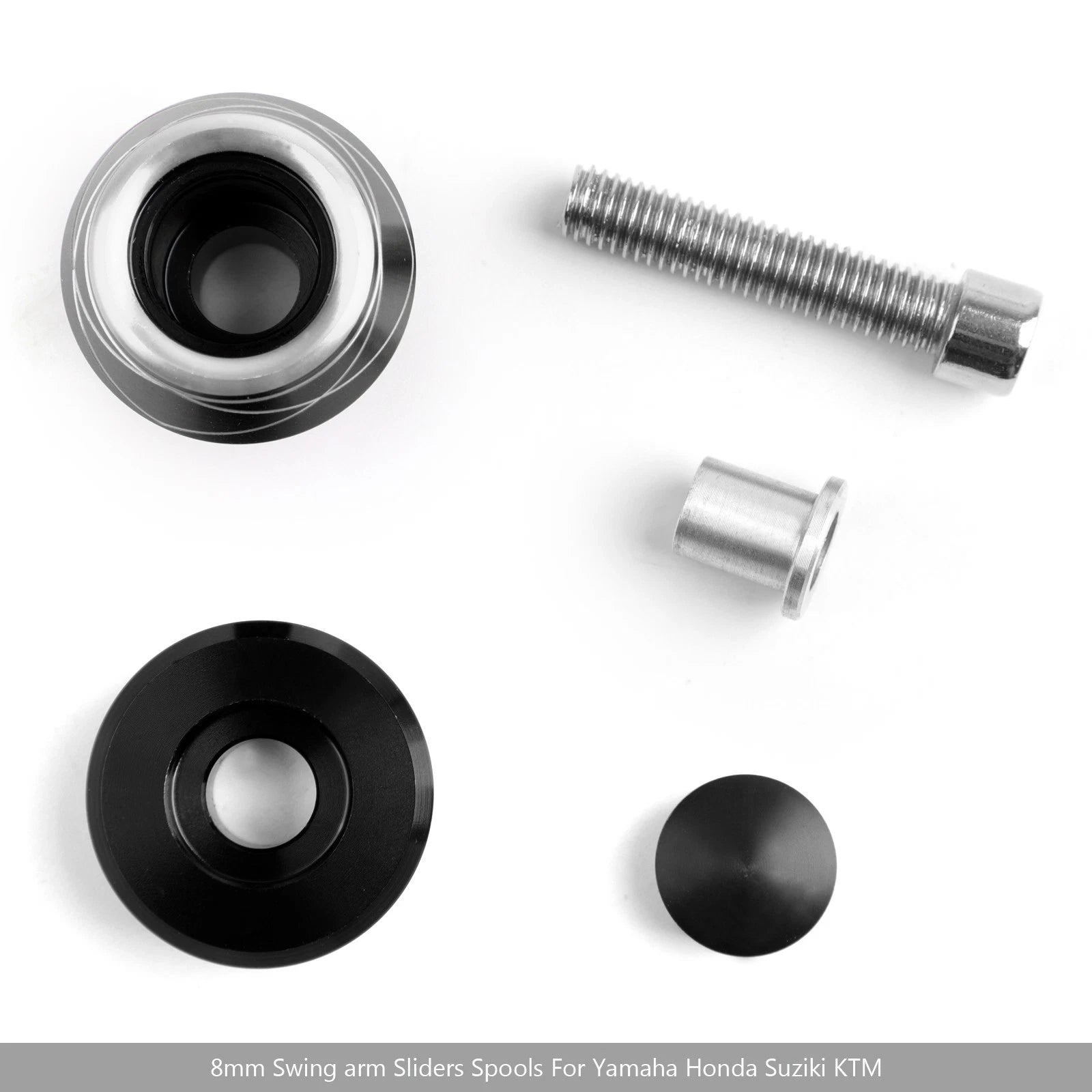 Pair 8mm CNC Swingarm Spools for Suzuki Honda (Fits )