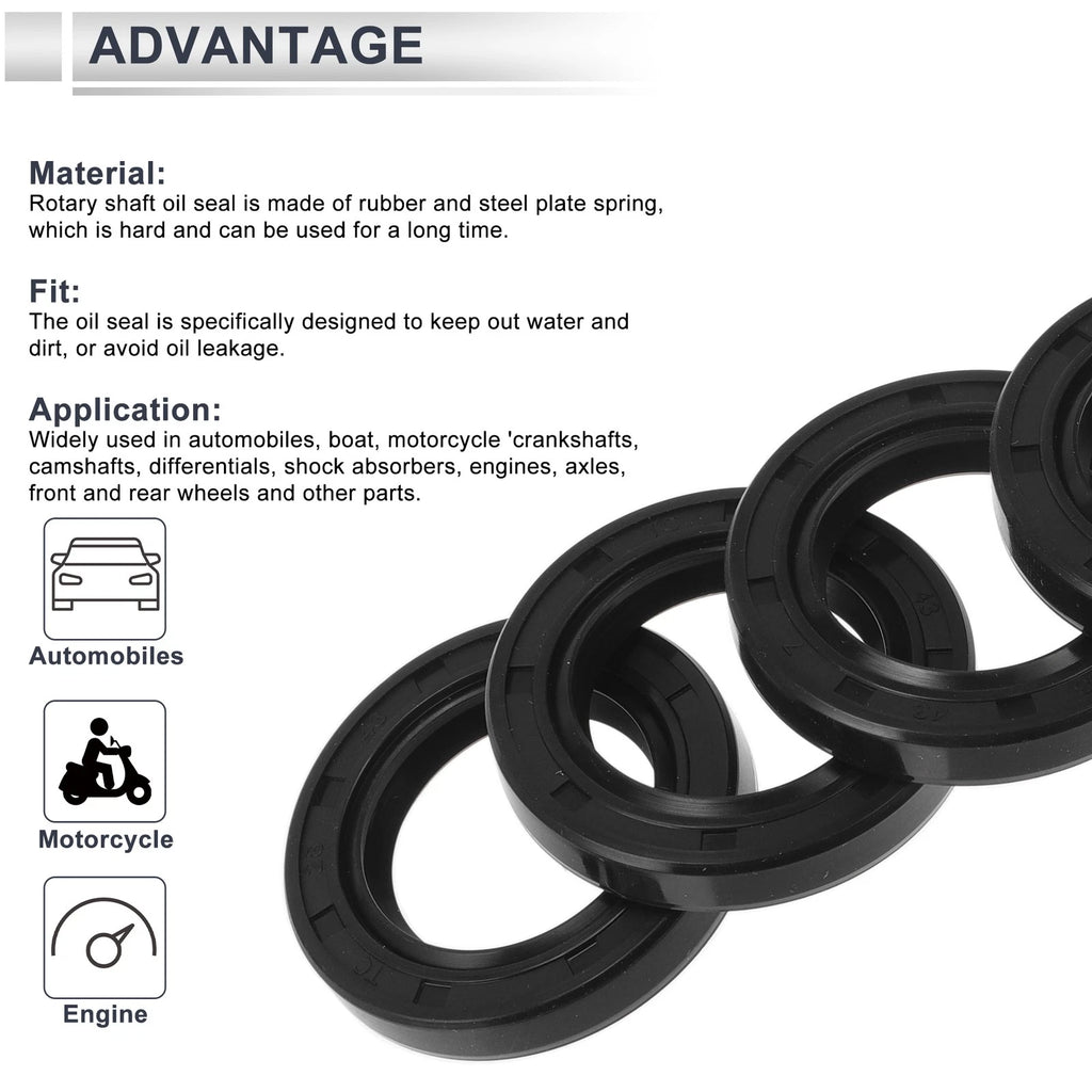 Set of 5 Oil Seal Rotary Shaft Seal TC Ring 28x43x7mm Nitrile Rubber