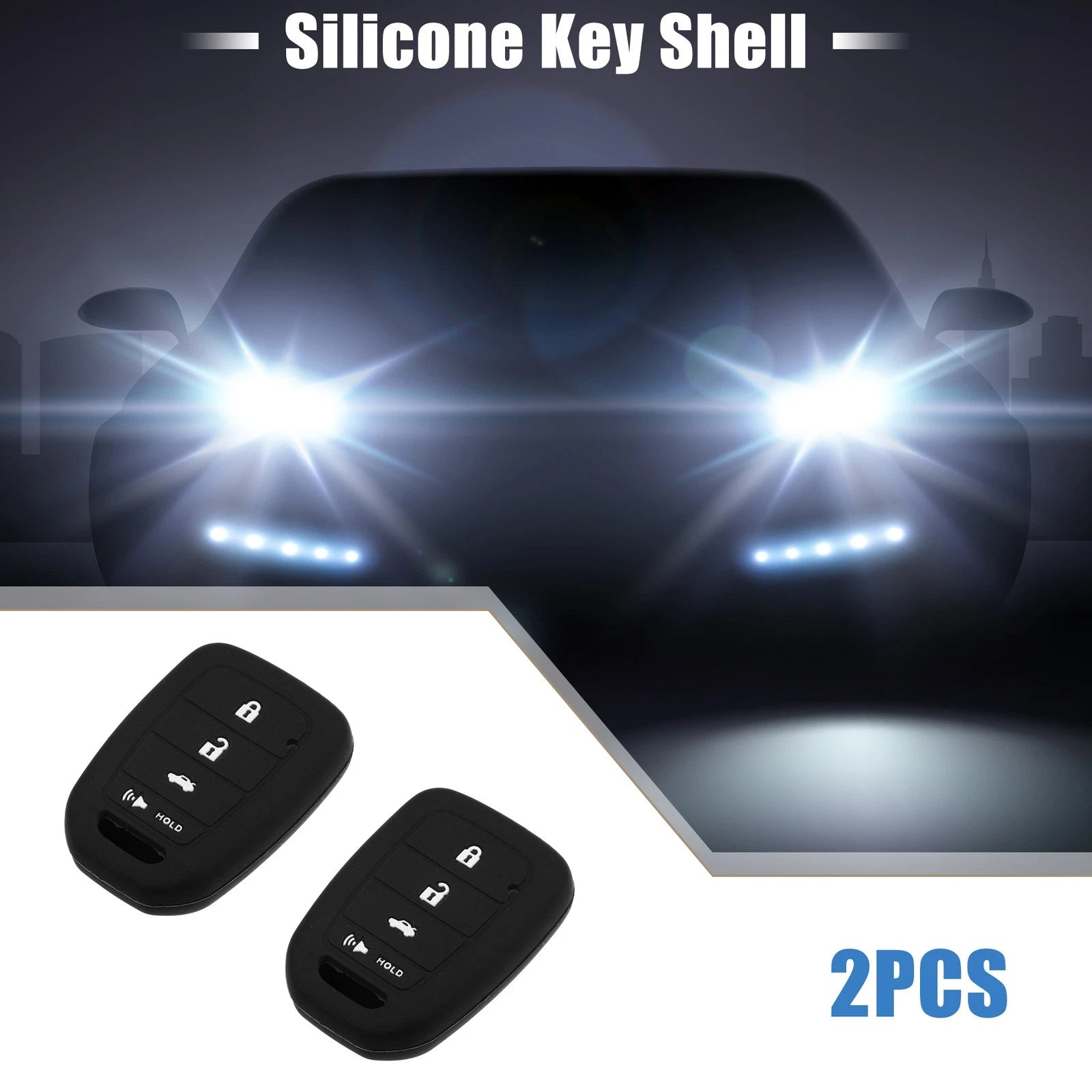 2X Smart Key Fob Cover Protector for Honda Civic Accord CR-V HR-V (2016–2023)