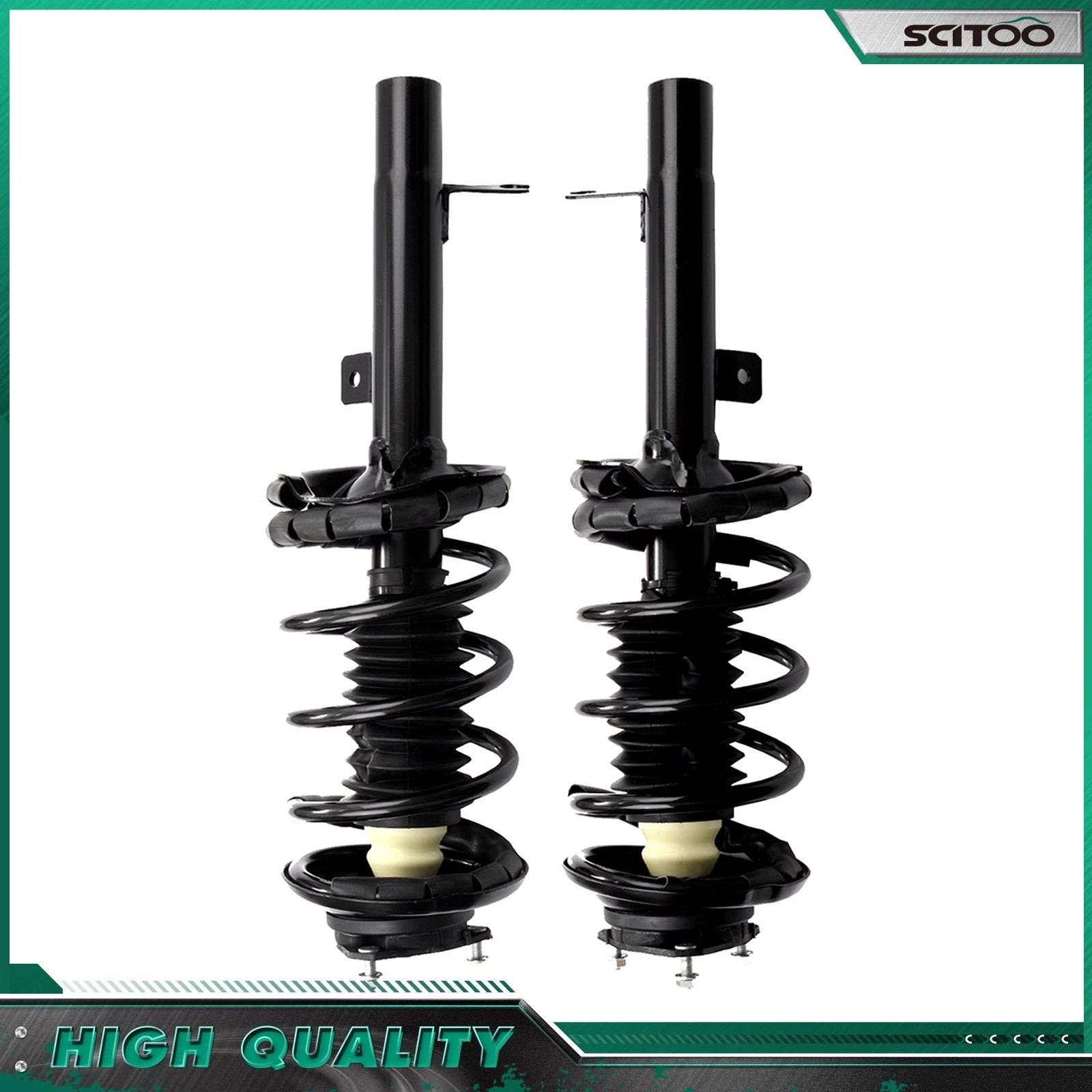 Set of 2 Complete Struts Coil Spring Assembly Kits for Ford Focus (2000–2005)