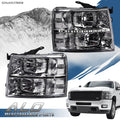 Clear Chrome LED DRL Headlights for Chevy Silverado 1500 2500 3500 (2007–2014)
