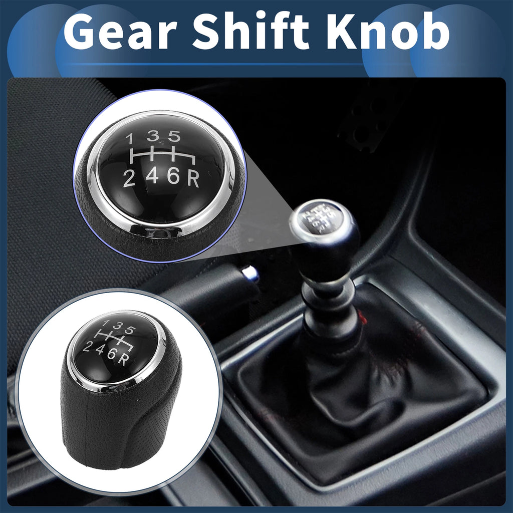 6 Speed Manual Gear Shift Knob for Suzuki SX4 S-Cross (2016–2021) Black Plastic
