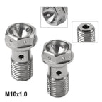 2pcs Banjo Bolt M10 1.0mm for Motorcycle Brake Dual Line