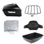 Matte King Trunk Backrest Luggage Rack Plate for Harley Touring FLHT (2014–2026)