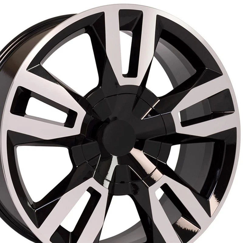 22" Machined Black Wheel for 2003-2014 GMC Savana 1500 - RVO1579
