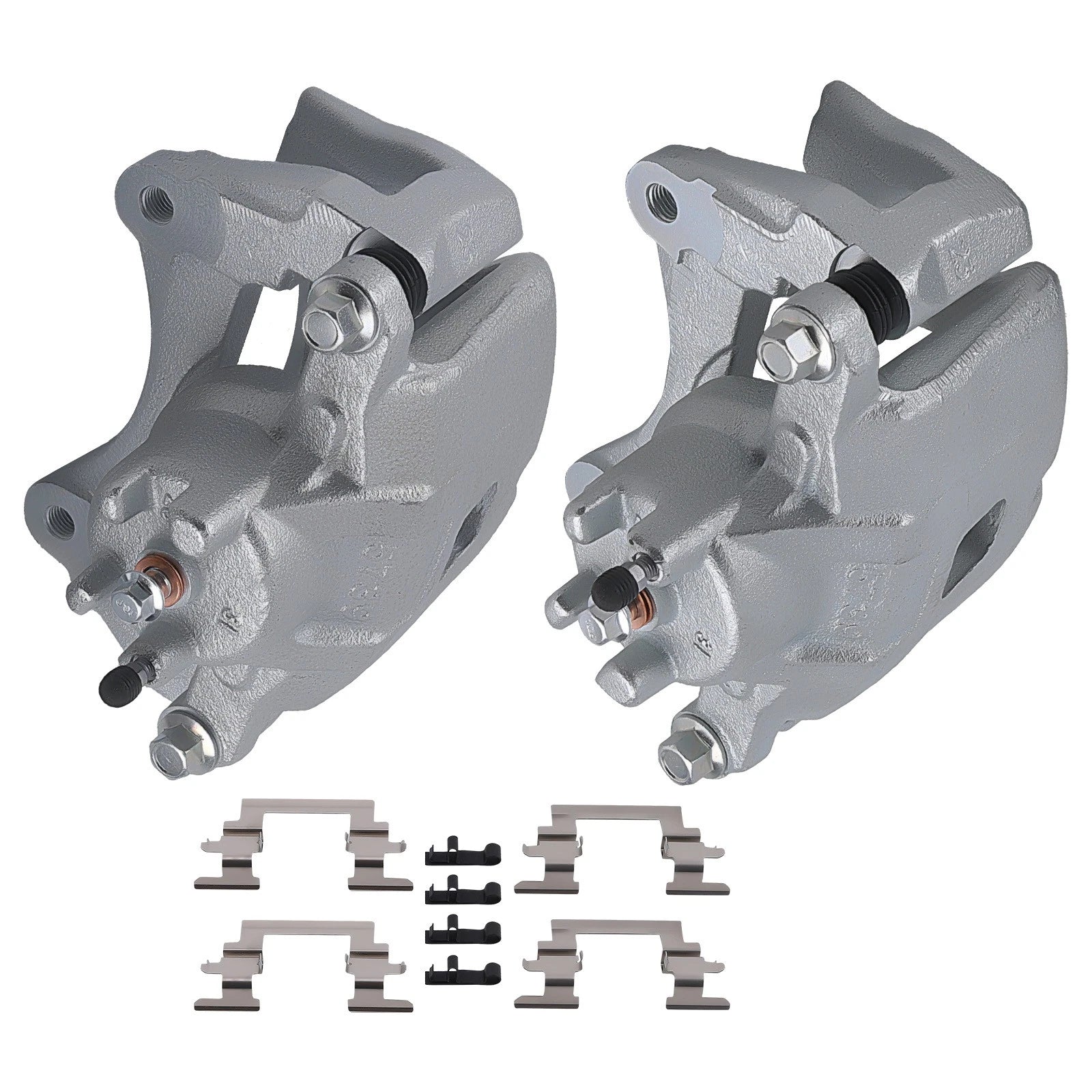 Pair Front Brake Calipers w/Bracket for Chrysler 200, Sebring, Dodge Avenger (2007–2014)