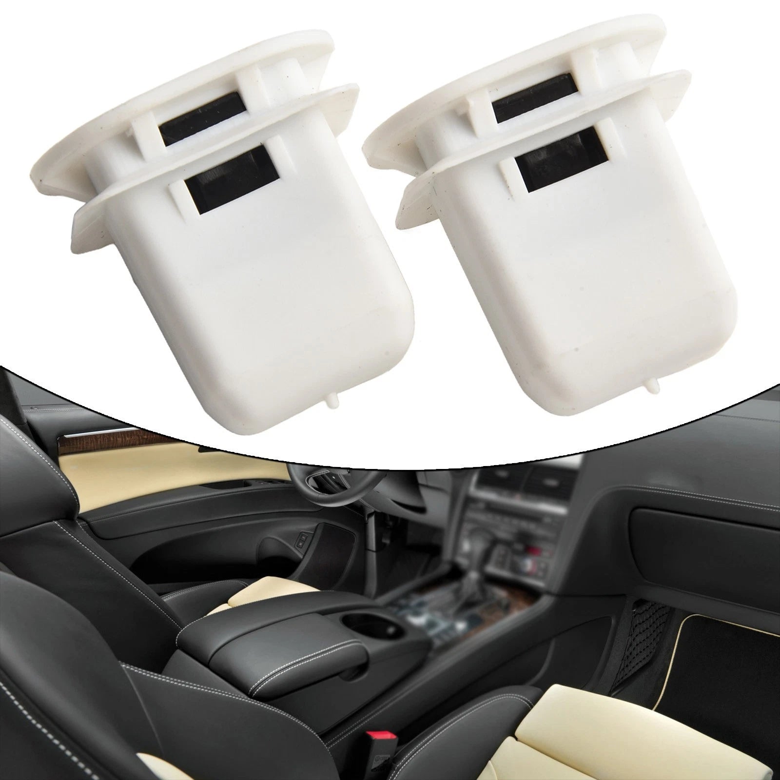 2X Rear Seat Bench Clip for Audi Q7 (2007–2015) 4L0 886 373 Black Bracket